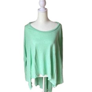 Michael Lauren Mint Green Oversized Flowy Top XS Lightweight Draped Tunic